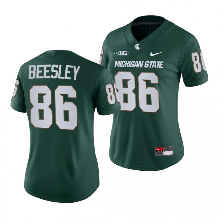 2021-22 Michigan State Spartans Drew Beesley College Football Green Jersey Women
