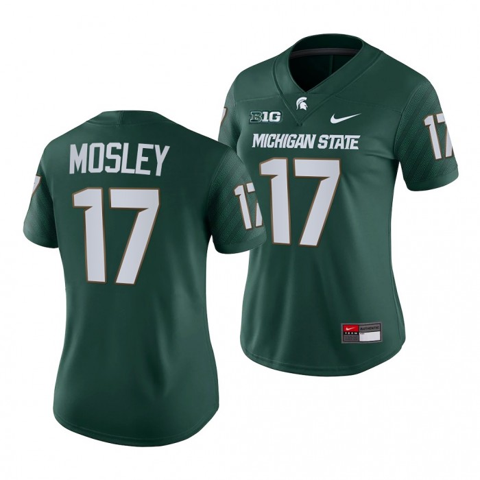 2021-22 Michigan State Spartans Tre Mosley College Football Green Jersey Women