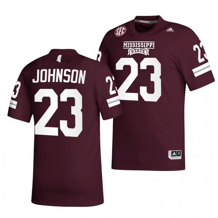 2021-22 Mississippi State Bulldogs Dillon Johnson College Football Jersey Maroon