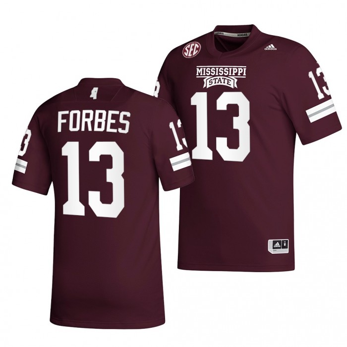 2021-22 Mississippi State Bulldogs Emmanuel Forbes College Football Jersey Maroon