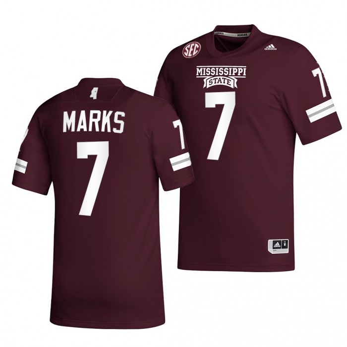 2021-22 Mississippi State Bulldogs Jo'quavious Marks College Football Jersey Maroon