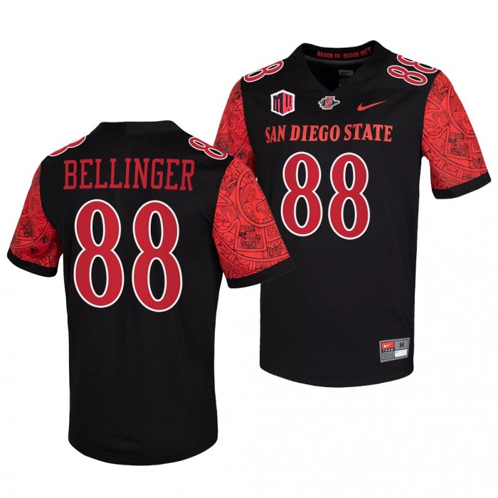 2021-22 San Diego State Aztecs Daniel Bellinger Calendar Football Jersey Black
