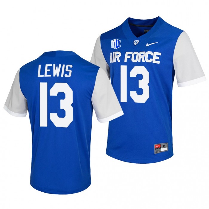 Air Force Falcons Brandon Lewis Blue Jersey 2021-22 College Football Game Jersey-Men