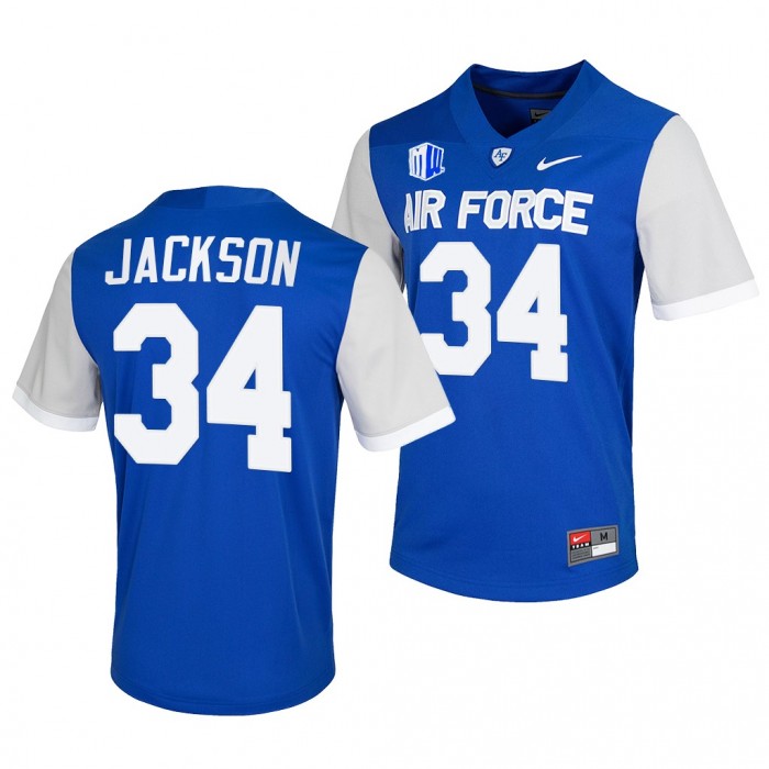 Air Force Falcons Timothy Jackson Blue Jersey 2021-22 College Football Game Jersey-Men