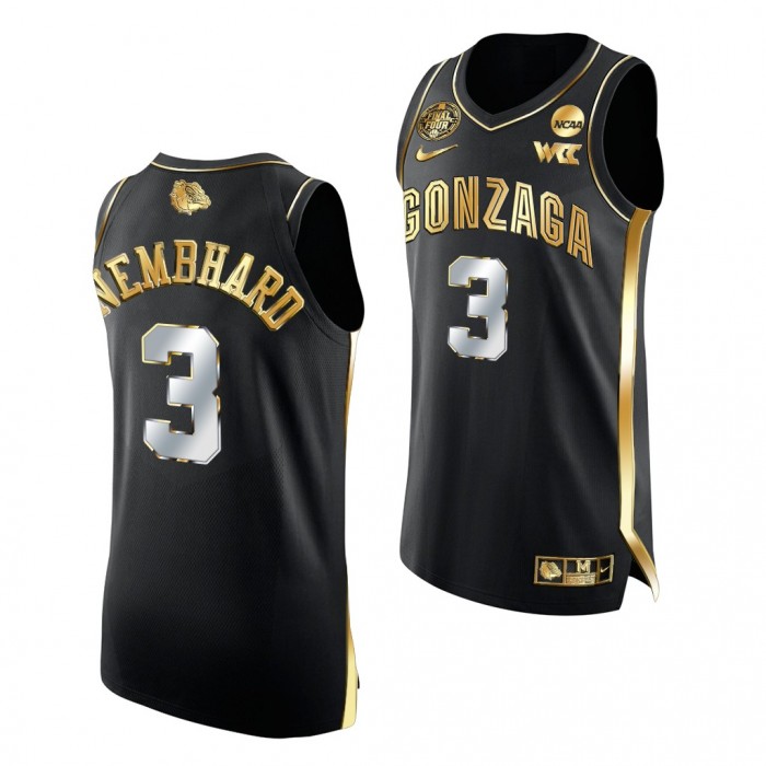 Andrew Nembhard Gonzaga Bulldogs Black Jersey 2021-22 Golden Edition Basketball Authentic Shirt