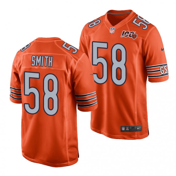Chicago Bears Roquan Smith For Men Jersey 100th Season Game Jersey-Orange