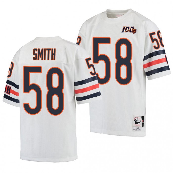 Chicago Bears Roquan Smith Men Jersey 100th Anniversary Throwback Jersey-White