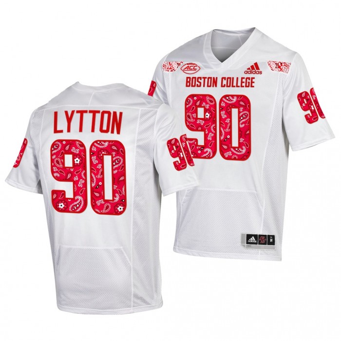 Boston College Eagles Connor Lytton Red Bandana Jersey White