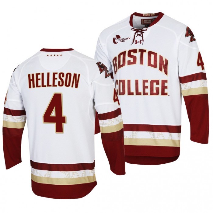 Boston College Eagles Drew Helleson White Performance Hockey Jersey 2021-22
