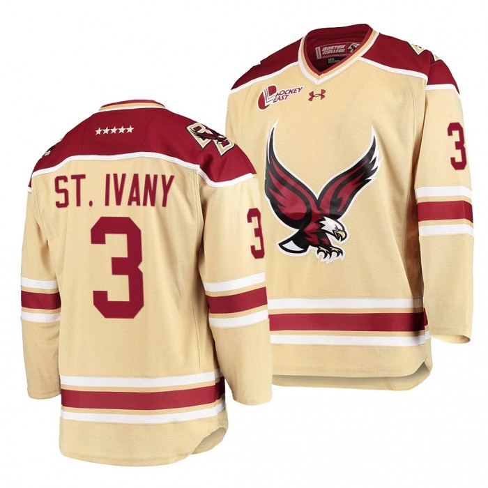 Jack St. Ivany Boston College Eagles Beige Alternate Jersey College Hockey