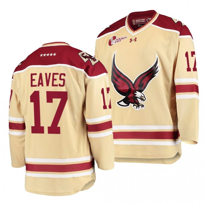 Patrick Eaves Boston College Eagles Beige Alternate Jersey College Hockey 2021-22