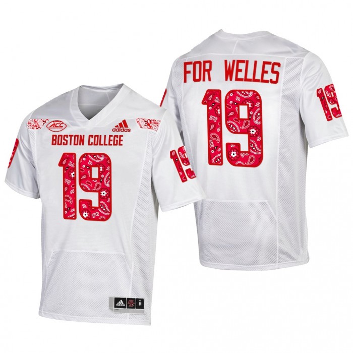 Welles Crowther Boston College Eagles Red Bandana Jersey White