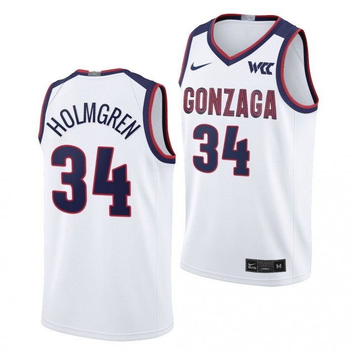 Chet Holmgren Jersey Gonzaga Bulldogs 2021-22 College Basketball Limited Jersey-White