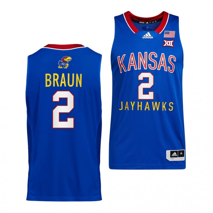 Christian Braun Jersey Kansas Jayhawks College Basketball Throwback Jersey-Royal