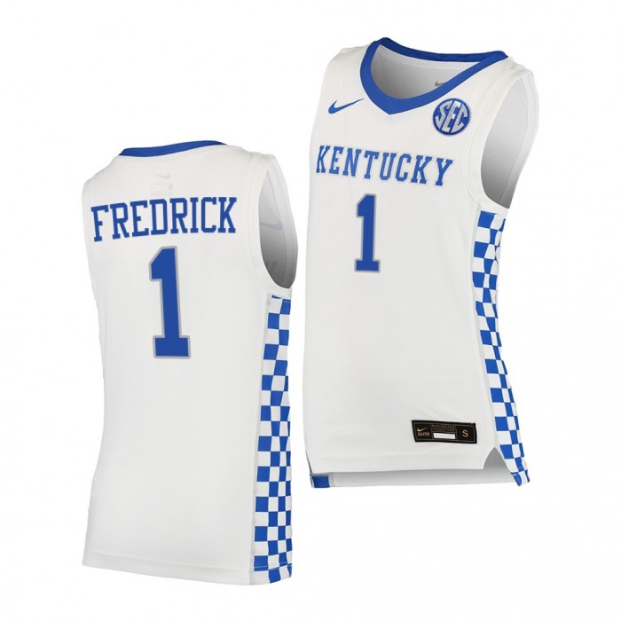 CJ Fredrick Kentucky Wildcats White Jersey 2021-22 College Basketball Replica Shirt