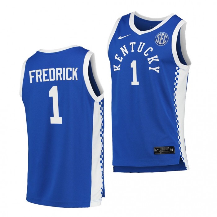 CJ Fredrick Kentucky Wildcats Royal Jersey 2021-22 College Basketball Replica Shirt