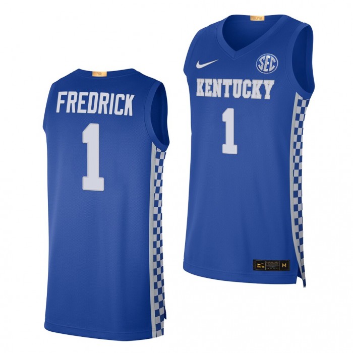 CJ Fredrick Jersey Kentucky Wildcats 2021-22 College Basketball Authentic Jersey-Royal