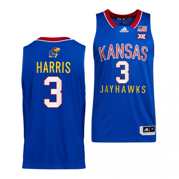 Dajuan Harris Jersey Kansas Jayhawks College Basketball Throwback Jersey-Royal