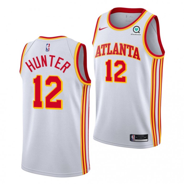 Virginia Cavaliers 2019 Draft De'andre Hunter Hawks White #12 Jersey Association Edition