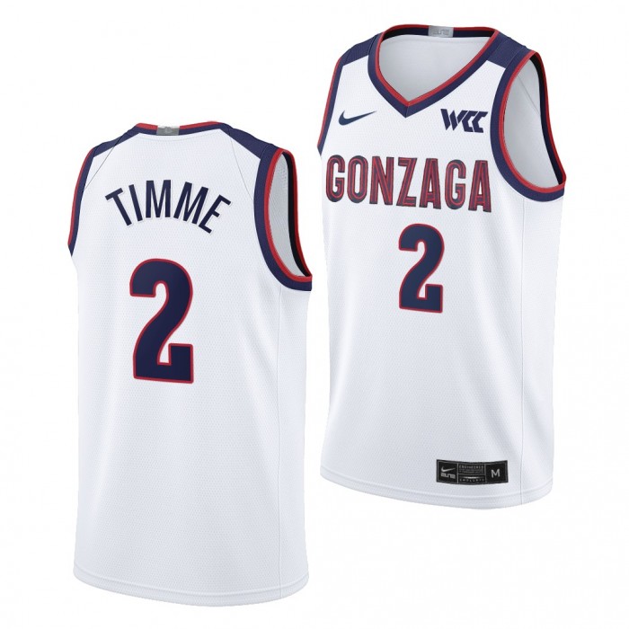 Drew Timme Jersey Gonzaga Bulldogs 2021-22 College Basketball Limited Jersey-White