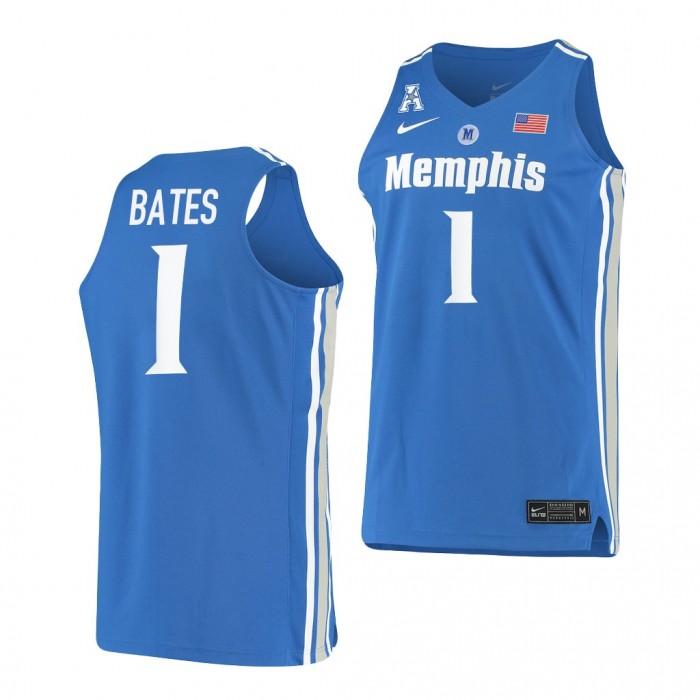 Memphis Tigers #1 Emoni Bates Jersey Blue College Basketball Uniform