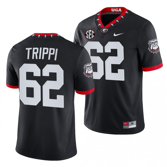 Georgia Bulldogs Charley Trippi Men Jersey Mascot 100th Anniversary NFL Alumni Jersey-Black