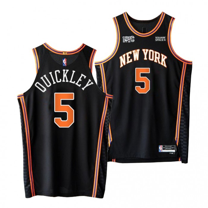 2020 NBA Draft Immanuel Quickley Knicks NBA 75th Authentic Jersey Black #5