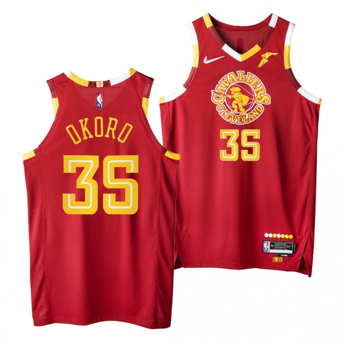 2020 NBA Draft Isaac Okoro Cavaliers NBA 75th Authentic Jersey Red #35