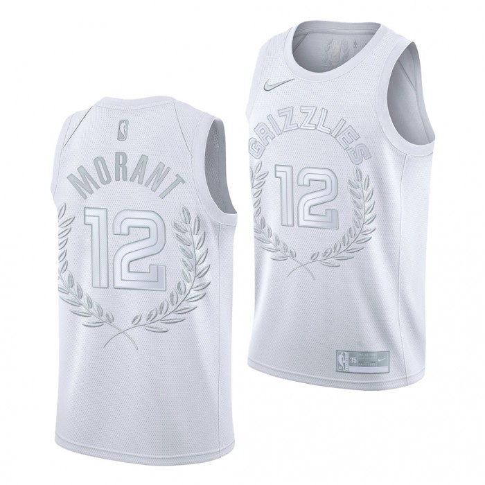 Murray State Racers 2019 Draft Ja Morant Grizzlies White #12 Jersey Rookie Of The Year