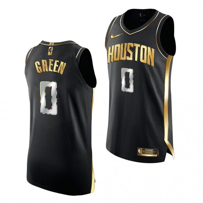 Jalen Green Rockets Jersey 2021-22 Golden Edition Black