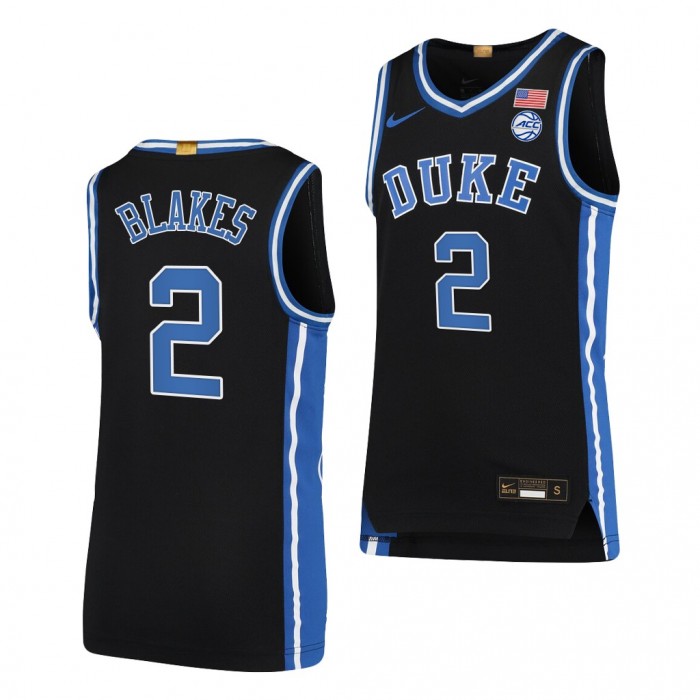 Jaylen Blakes Jersey Duke Blue Devils 2021-22 College Basketball Limited Jersey-Black