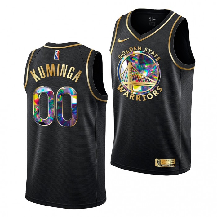Jonathan Kuminga Warriors NBA 75th Season Jersey 2021-22 Diamond Logo Black