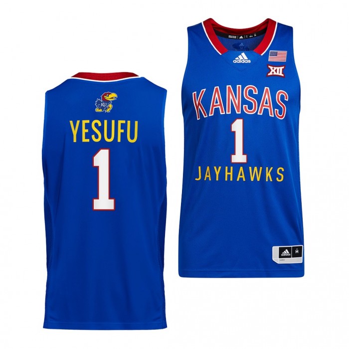 Joseph Yesufu Jersey Kansas Jayhawks College Basketball Throwback Jersey-Royal