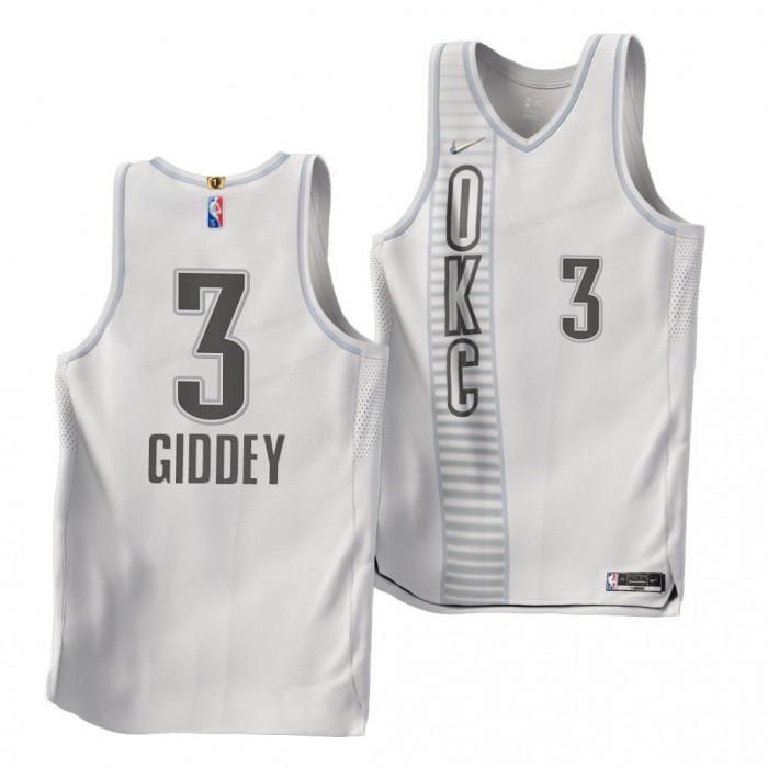 Josh Giddey Thunder 75th Authentic Jersey 2021-22 City Edition White