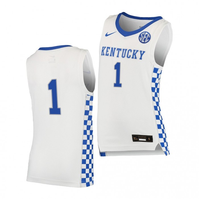Kentucky Wildcats White Jersey 2021-22 College Basketball Replica Shirt