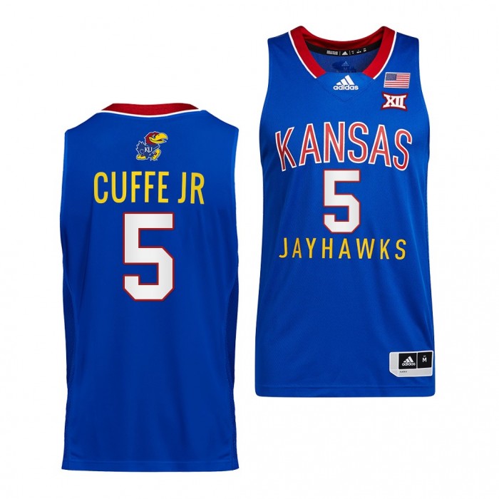 Kyle Cuffe Jr. Jersey Kansas Jayhawks College Basketball Throwback Jersey-Royal