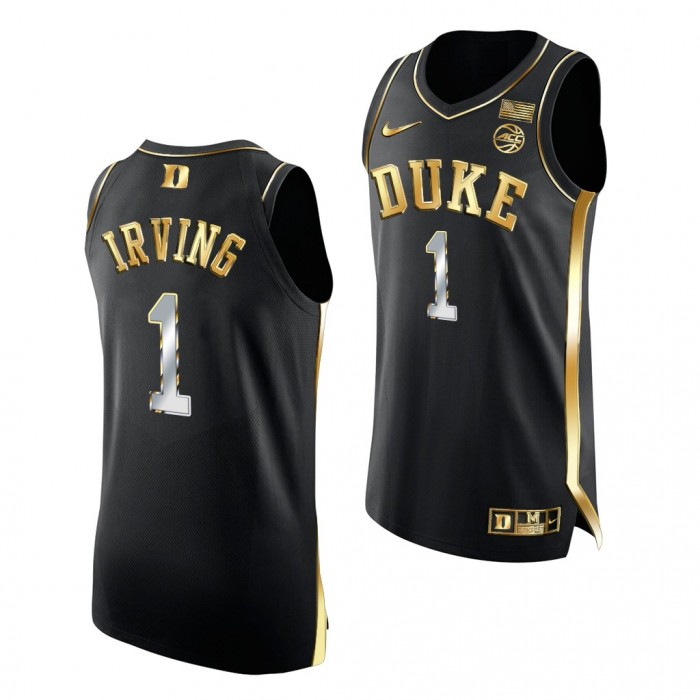 Kyrie Irving Jersey Duke Blue Devils Golden Edition NBA Alumni Jersey-Black