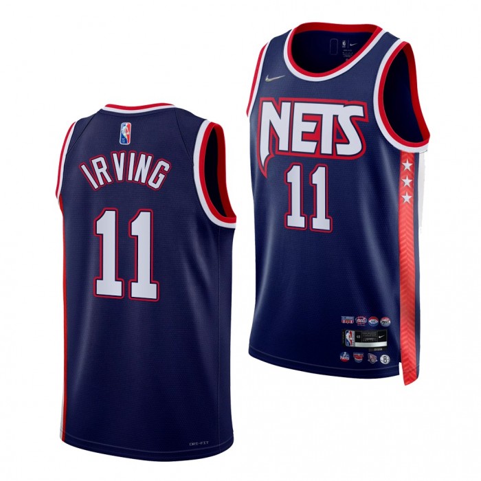 Brooklyn Nets Kyrie Irving Jersey Blue 2021-22 City Edition Uniform