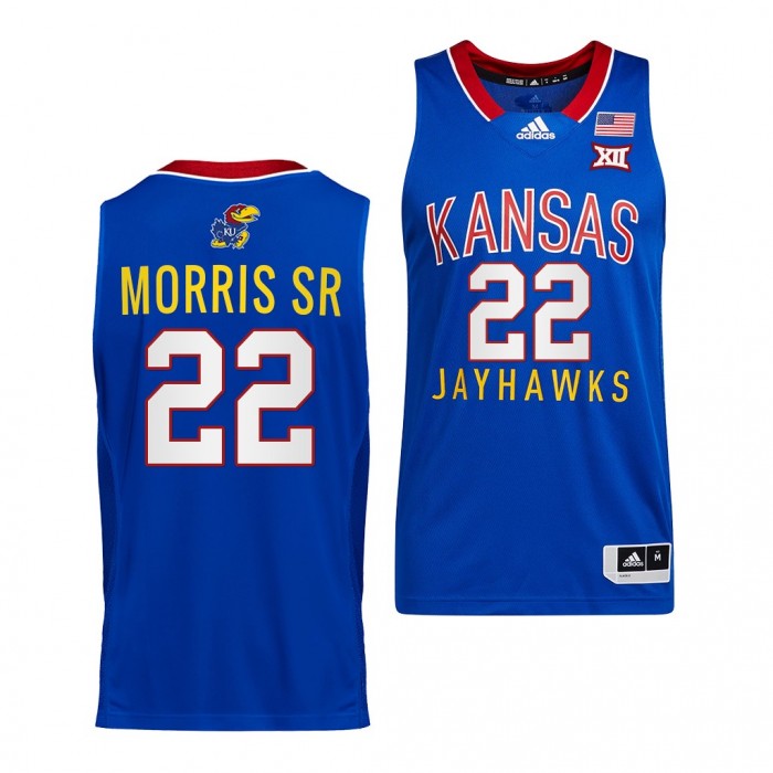 Marcus Morris Sr. Jersey Kansas Jayhawks College Basketball Throwback Jersey-Royal