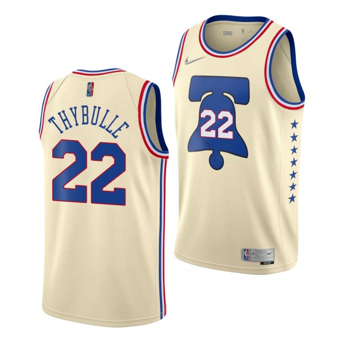 NBA Draft Matisse Thybulle #22 76ers Cream Jersey