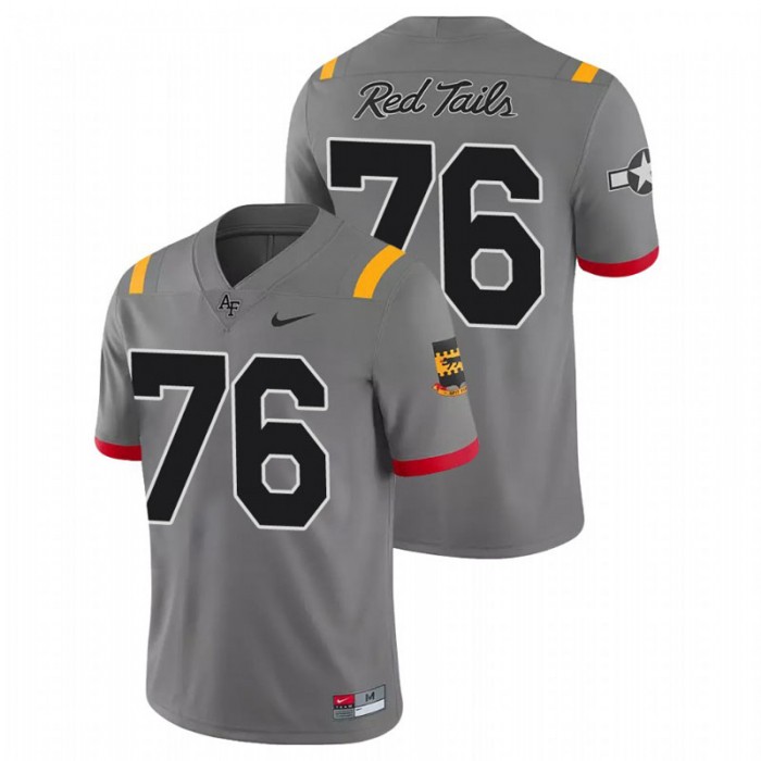 Adam Jewell Air Force Falcons Game Anthracite Red Tails Alternate Jersey