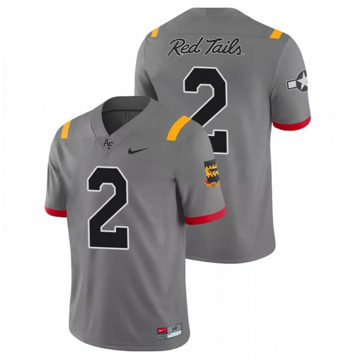 Elisha Palm Air Force Falcons Game Anthracite Red Tails Alternate Jersey