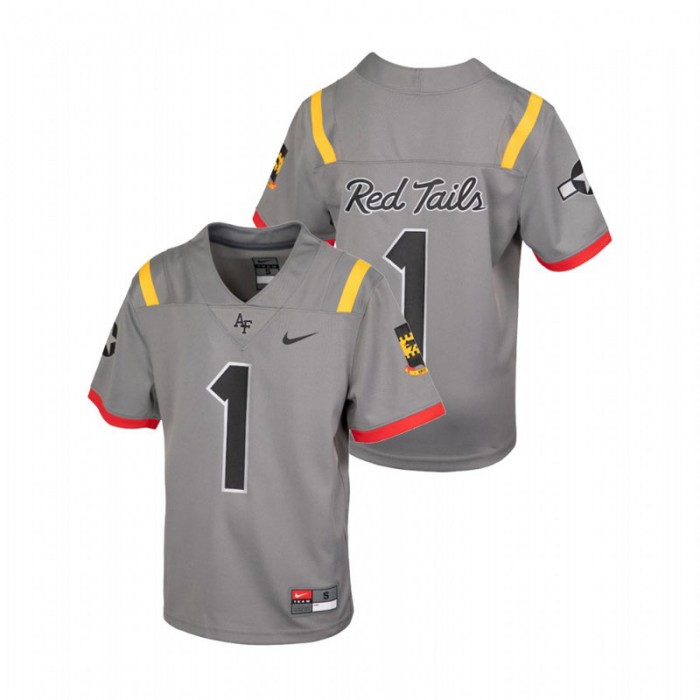 Air Force Falcons Untouchable Gray Red Tails Football Jersey