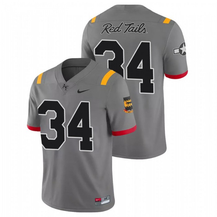 Timothy Jackson Air Force Falcons Game Anthracite Red Tails Alternate Jersey