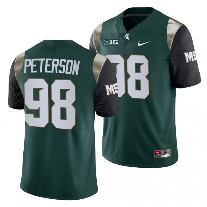 Michigan State Spartans Julian Peterson Men Jersey College Football NFL Limited Jersey-Green