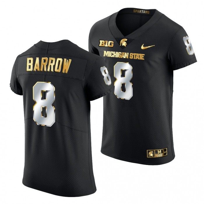 Michigan State Spartans Simeon Barrow Jersey Black Golden Edition