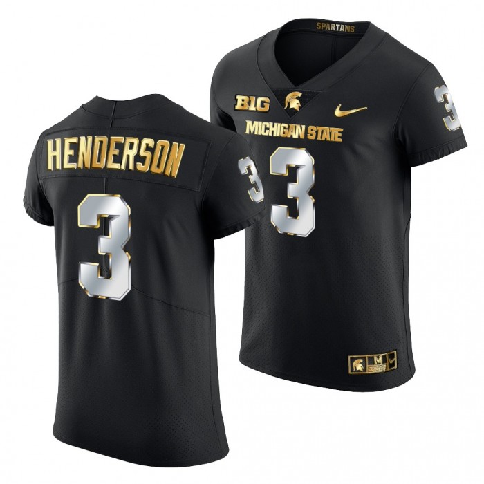 Michigan State Spartans Xavier Henderson Jersey Black Golden Edition