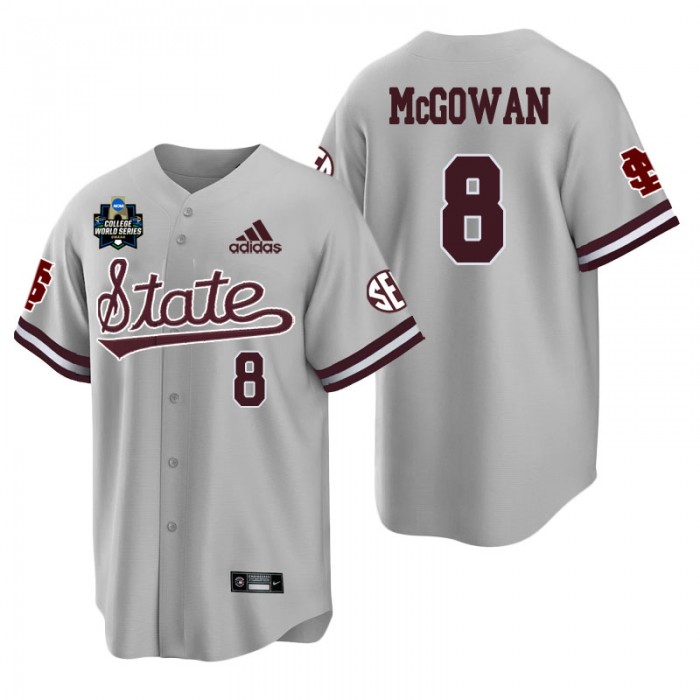 Drew McGowan Mississippi State Gray 2021 College World Series Champions College Baseball Jersey