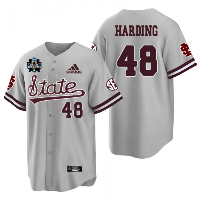 Houston Harding Mississippi State Gray 2021 College World Series Champions College Baseball Jersey