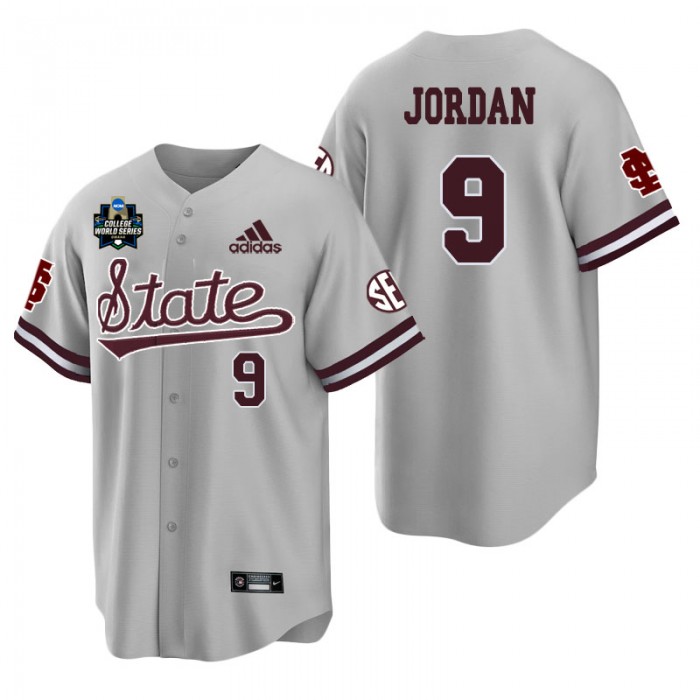 Landon Jordan Mississippi State Gray 2021 College World Series Champions College Baseball Jersey